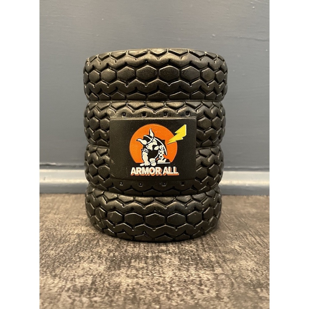 ARMOR ALL HUGGER CAN KOOIE FIGURAL TIRES VIKING LOGO CAR ENTHUSIAST PROMO